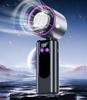 New Turbo Handheld Mini Fan with 199-Speed USB Charging & Digital Display - Powerful Cooling