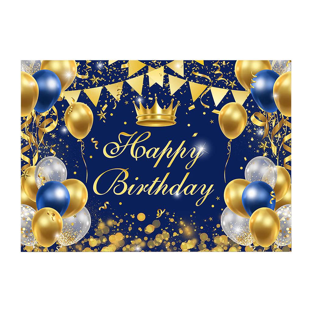 Синий Золотой День Рождения Фон Фон Королевский Король Корона С Днем Рождения Украшения Фон Дети Мальчик День Рождения Принадлежности