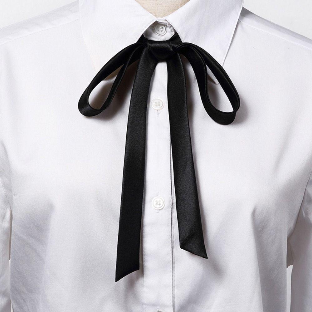 Vintage Satin Bow Tie Elegant Ribbon Fashion Fancy Necktie