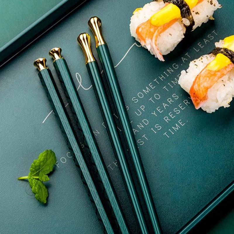 5 пар/набор высококачественных нескользящих палочек для еды Home El Restaurant палочки для еды