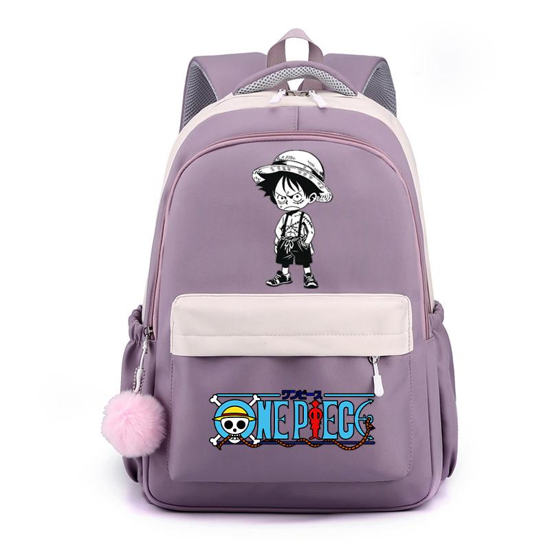 Аниме One Piece Классический Kawaii Рюкзак Милый Мягкий Рюкзак Печатный Мальчик Девочка Школьный Ранец Повседневный Портфель Для Мужчин Женщин Дорожная Сумка Для Отдыха Рюкзак Mochila