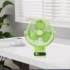 Portable Clip On Fan Desktop Adjustable Head Lightweight with Night Light Mini Desk for Golf