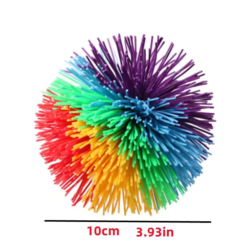 6/8/10cm Colorful Rubber Wire Jugging Ball Toy - Kids Anti-Stress Stretchy Ball Children's Novelty Funny Rubber Toy For Kids