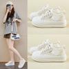 Новые летние белые туфли для студенток с толстой подошвой, усиленной сеткой, дышащие, повседневные, уличные