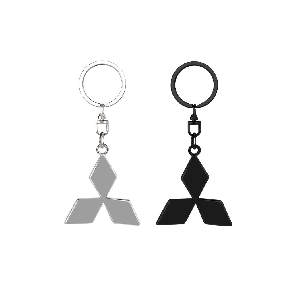 1pcs Car Style Metal Key Chain Accessories Pendant Key Ring For Mitsubishi ASX Lancer Pajero Outlander Colt Galant L200 Ralliart