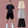 Terry Heavy Cotton Shorts Men's Summer Wear Loose Casual Sports Pants Japanese Solid Color Five Point Pants