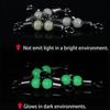 Connector Rolling Triple Fishing Connector Luminous Beads Solid Ring Fishing Tackle Fishing Swivel