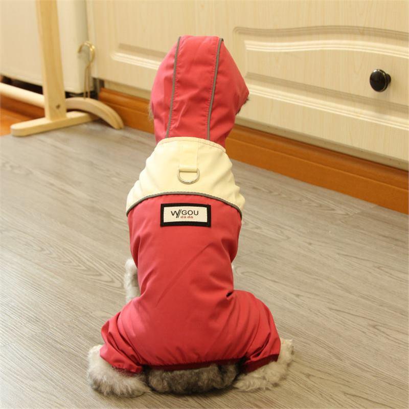 4-Leg Dog Raincoat Waterproof UV Protection Pet Rain Jacket Small To Large Breeds Use