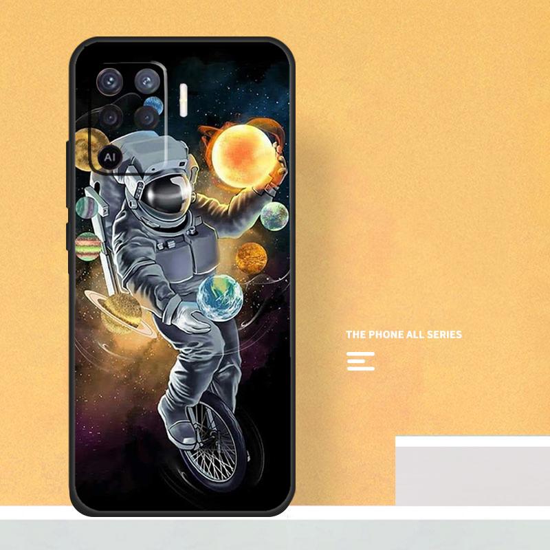 Astronaut Balloons Star Space Planet Case For Oppo A74 A94 A54 A15 A17 A57 A6 A5 Pro A16 A76 A96 A40 A60 A80 A18 A38 A58 A78 A98