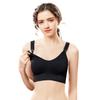 Women Nursing Bras Breastfeeding Bralette Wire Free Ribbed Maternity Bra Push Up Front Snap Padded Bralettes Wide Shoulder Strap