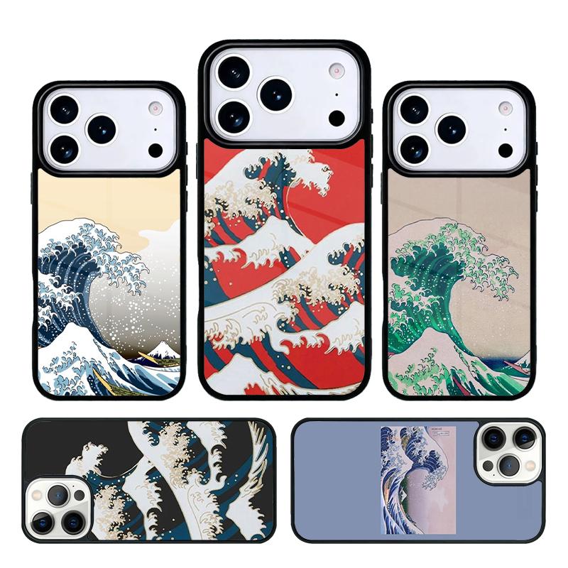 Cartoon Cute Stylish Waves Phone Case Cover for IPhone 11 12 13 14 15 16e 17 Pro Max Coque for IPhone 17 Air