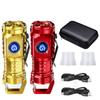 Powerful Mini Handheld Flashlight USB Rechargeable Pocket Torch for Outdoor with 5 Modes Camping Hook Lantern Tent Light