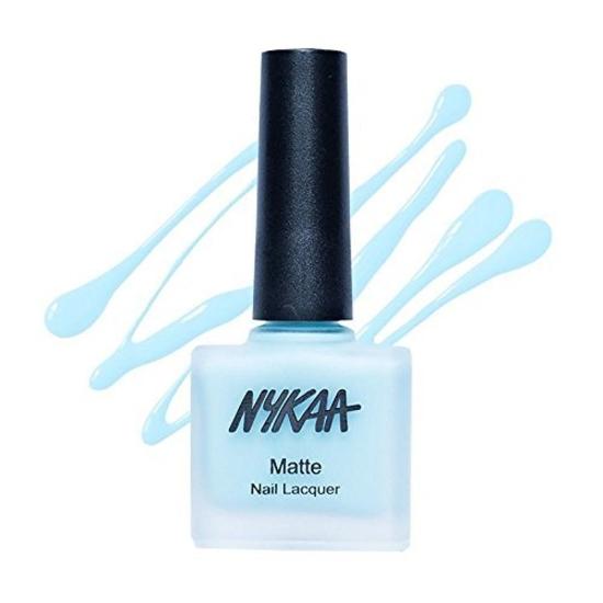 Матовый лак для ногтей Nykaa - Cool Blue Granita, № 17 (9 мл)