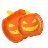 10Pcs Halloween Pumpkin Paper Plates Festive Tableware Halloween Thanksgiving Oil Resistant Dinner Plates for Harvest Parties