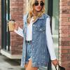 European and American Style Retro Versatile Cardigan Denim Vest Jacket Loose Casual Fashion Women's Clothing