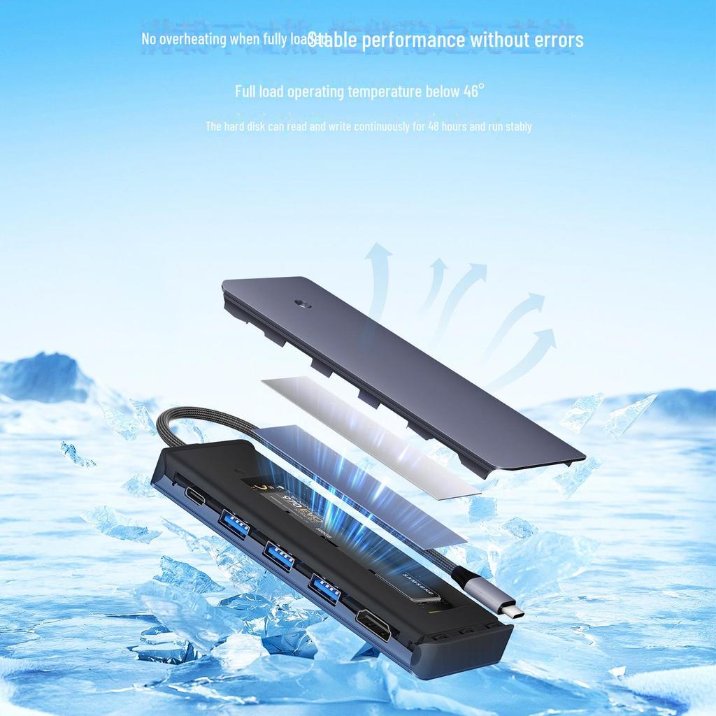 Док-станция расширения 6-в-1 NVMe Type-C SSD и USB-концентратор