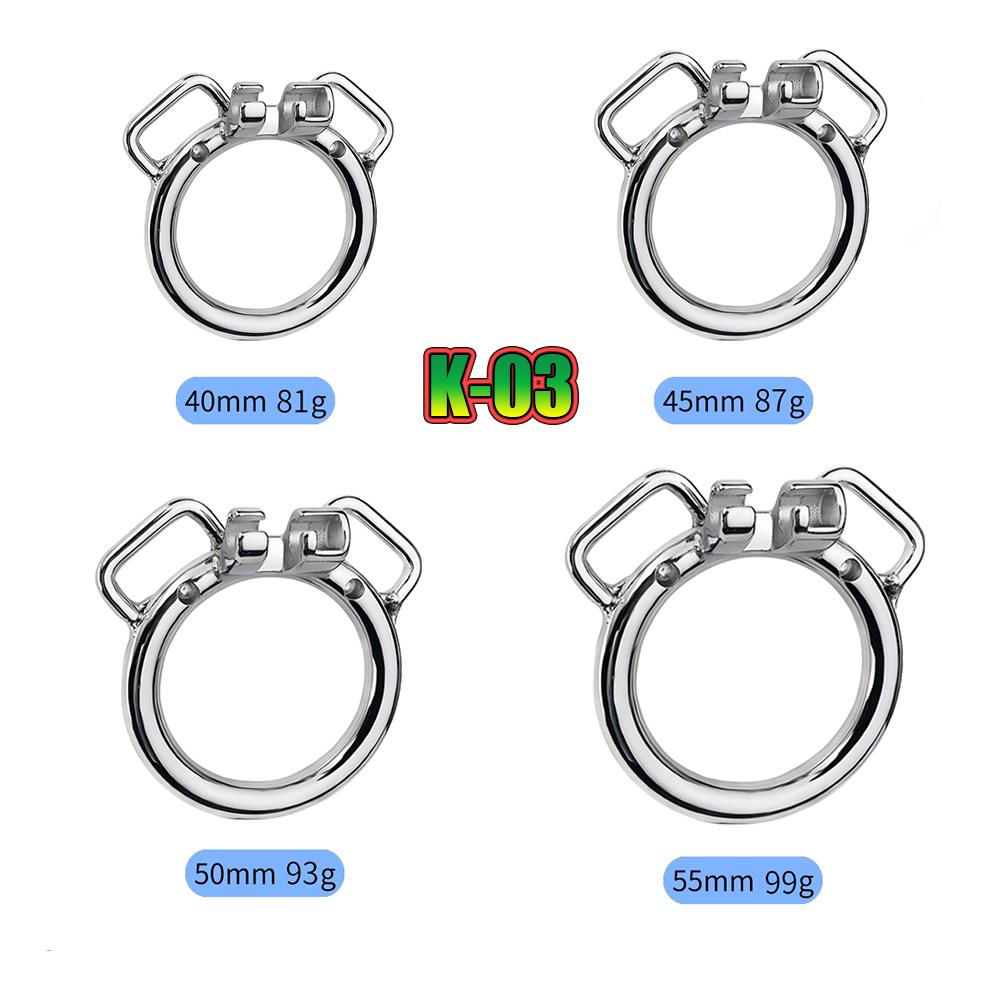 FRKO Stainless Steel Male Penis Rings Adjustable PU Belt Chastity Cage Device Curved Round Accessories Adult Sex Toys Men