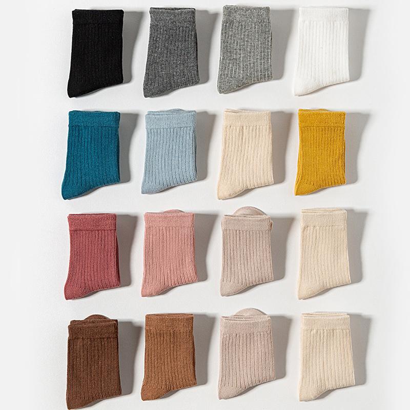 4-8 Pairs Kids Rainbow Cotton Socks Boys Girls Knitted Ankle Short Socks Colorful Infant Toddler Fashion School Daily Wear