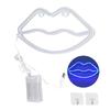 LED Neon Light Lip Neon Sign Night Light for Living Room Bedroom Club Bar USB/Battery Powered Blue