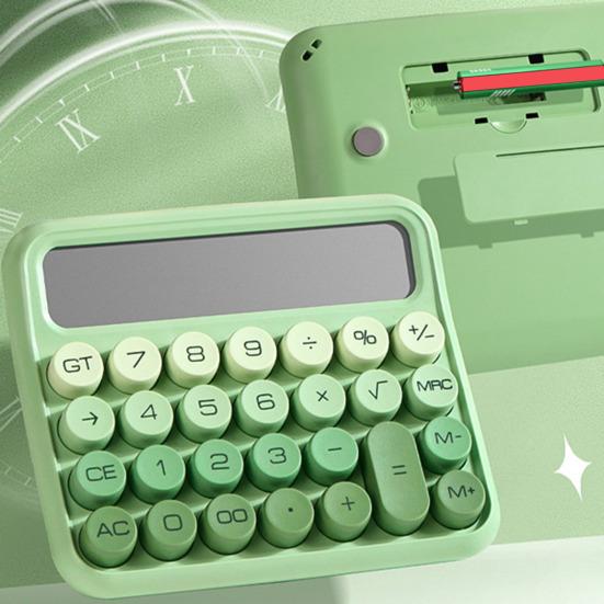 12-значный калькулятор с очень большим ЖК-экраном Большие кнопки Эргономичный дизайн Чистый звук Градиент цвета Механический переключатель Калькулятор