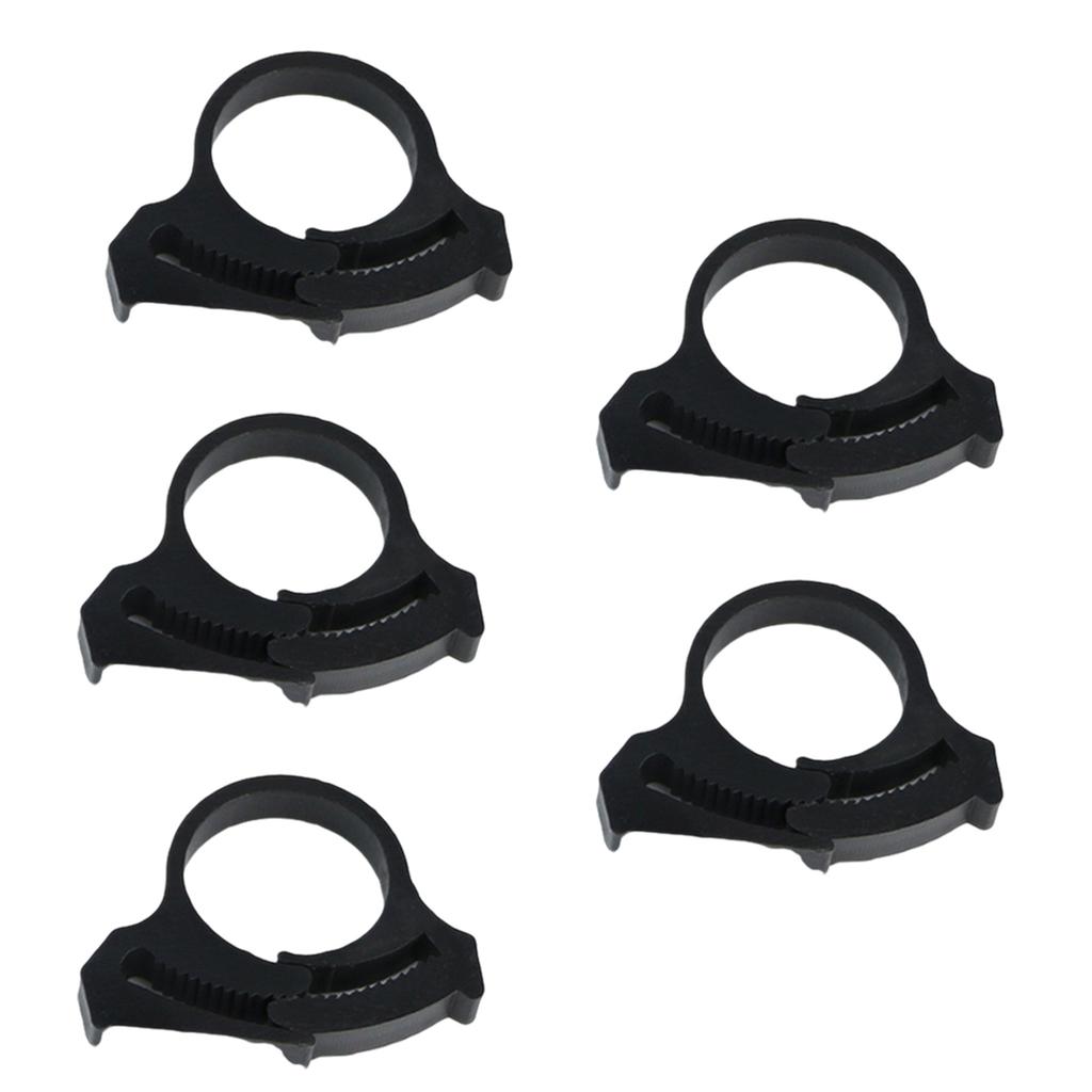 Набор из 5 садовых зажимов для трубок для надежных систем капельного полива в теплицах. Двойной захват. Регулируемые хомуты для шлангов.