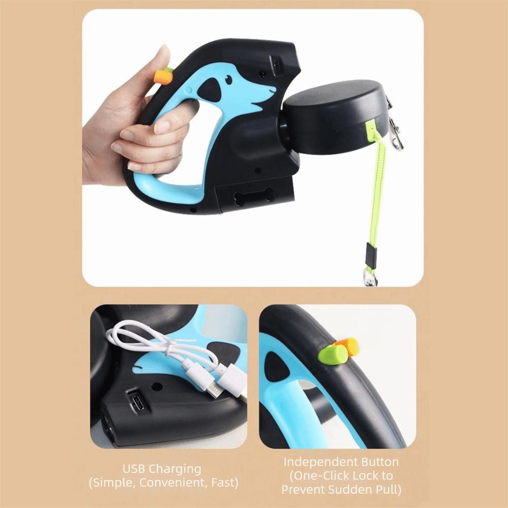Reflective Dual Pet Leash No Mesyy Automatic Dog Walkies Lead For Outdoor Walking