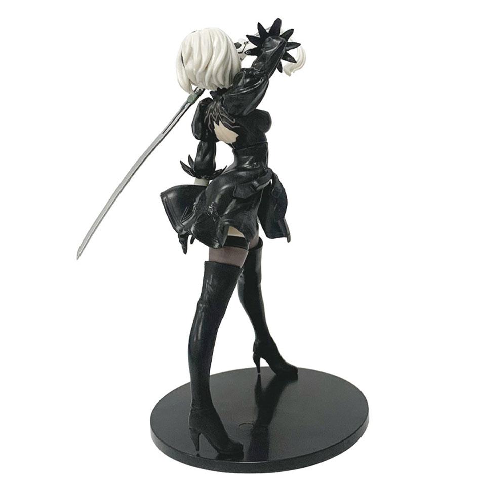18CM NieR:Automata 2B Anime Figure Toy PVC Collectible Model Doll Statuette Ornament Gift