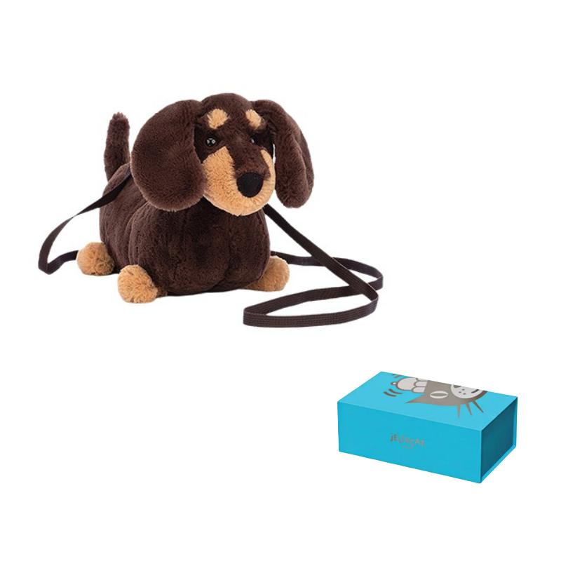 Jellycat Серия 'Собаки' Отто Такса Рюкзак-Кукла Плюшевая Кукла Высота 16 см