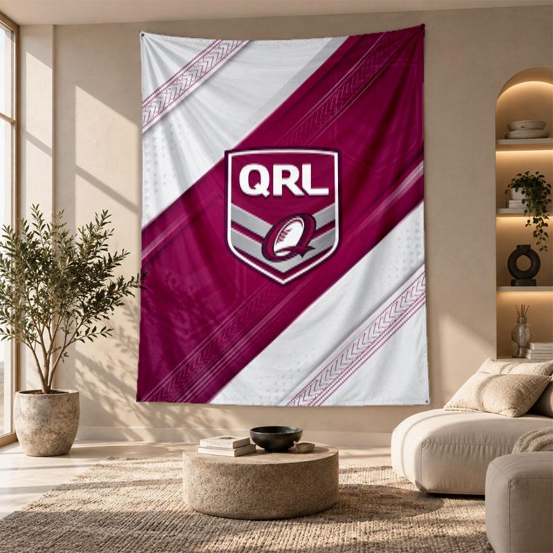 Decorative Tapestry,Queensland Maroons Printed Wall Art, Lightweight Wall Hanging For Bedroom Background