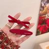 Красные французские банты по бокам для девочек винтажные милые ацетатные заколки-крабы для волос модные повседневные аксессуары для волос