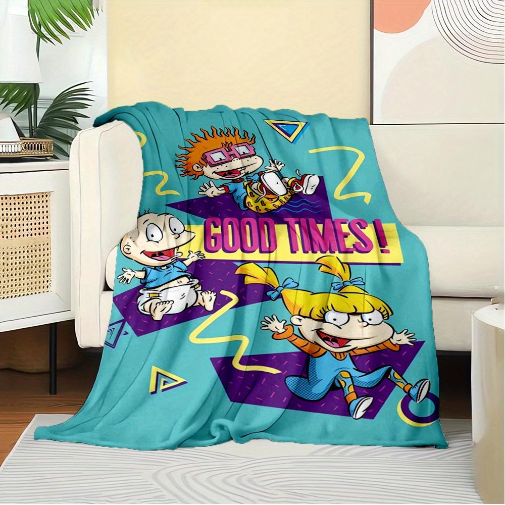 1pc Good Times,Rugrats,TommyDigital Print Fleece Blanket - Contemporary Style, Suitable for All Seasons, Perfect for Home, Travel, or Campin
