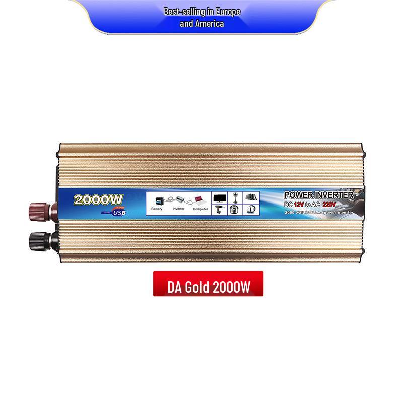 Умный автомобильный инвертор 12В/24В в 220В, 500Вт/1000Вт/2000Вт, с USB-портом