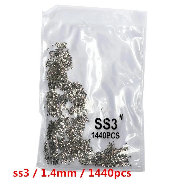 SS3-ss8 1440 шт. Кристалл AB золото 3D Не термофиксация Плоская задняя часть Стразы для нейл-арта Украшения Обувь и танцевальное украшение