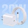 1-2Set 20W US USB C Port Fast Charger For iPhone 14 13 12 11 Pro Max Plus XR Xs 7 8 3.3 Ft USB C Fast Charging Cable Accessories