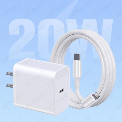 1-2 комплекта 20 Вт, быстрое зарядное устройство с портом USB C для iPhone 14, 13, 12, 11, Pro Max Plus, XR, Xs, 7, 8, 3,3 фута, кабель для быстрой зарядки USB C, аксессуары