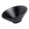 652F Высококачественная черная пластиковая миска для лапши, ложка, миска для кейтеринга, подходит для столовых и пикников, простота в уходе