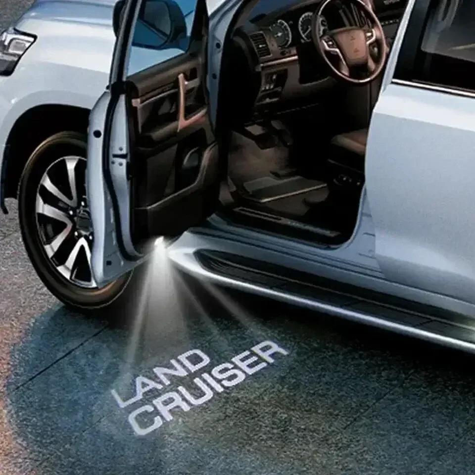 LGPE6 LED Car Door Welcome Courtesy Projector Ghost Shadow Lights for Toyota Land Cruiser 2007-2019 200 J200 LC200 120 J100 LC100
