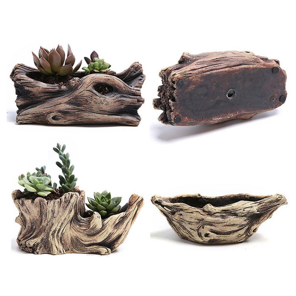 Handmade Artificial Stump Outdoor Indoor For Home Decor Flower Pot Flower Pots Planters Bonsai