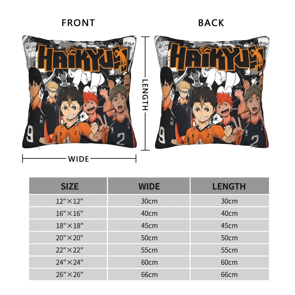 Хайкю!! Волейбол Манга Квадратные Наволочки Полиэстер Сиденье Аниме Чехол на Подушку Смешной Декоративный Чехол на Подушку 4040