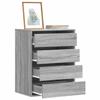 VidaXL Corner Chest of Drawers Sonoma Grey 60x41x76 Cm Engineered Wood, Chest of Drawers with Drawers, Filing Cabinet, Chest of Drawers, Cabinet of 852875