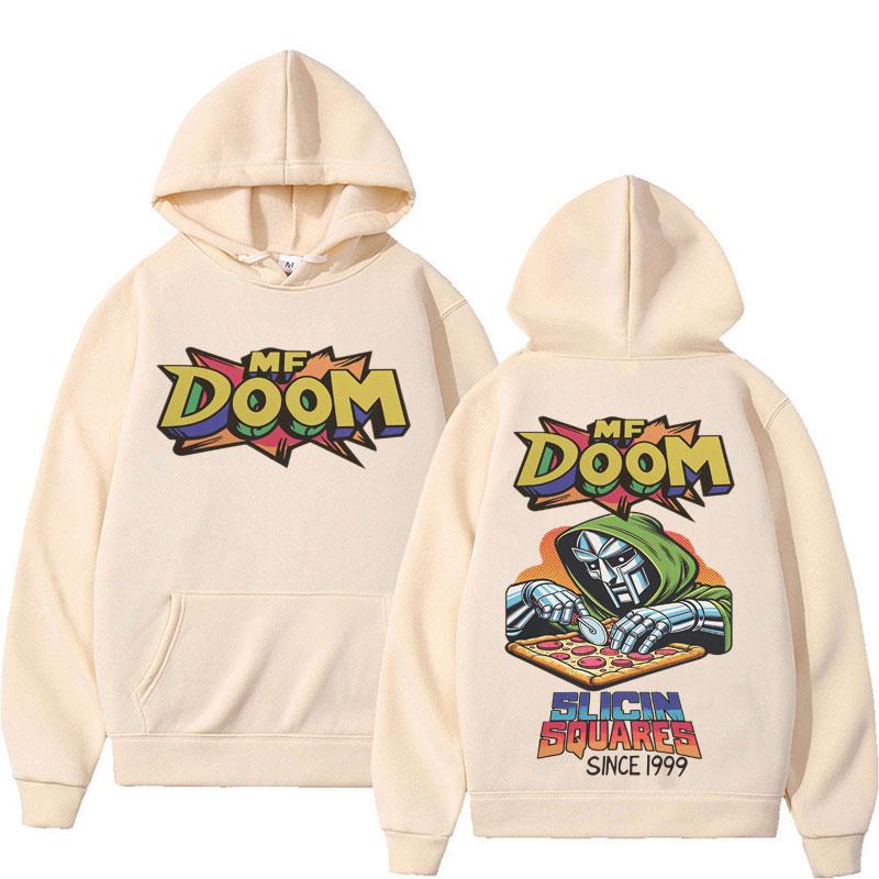 Rapper MF DOOM Hoodie Comic Vintage Style Hip Hop Graphic Hoodies Men Women Fashion Casual Fleece Sweatshirt Harajuku Streetwear