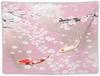 Japanese Red Geisha Tapestry Asian Cherry Blossom Traditional Kimono Folk Tapestries Home Decor Living Room Bedroom Apartment