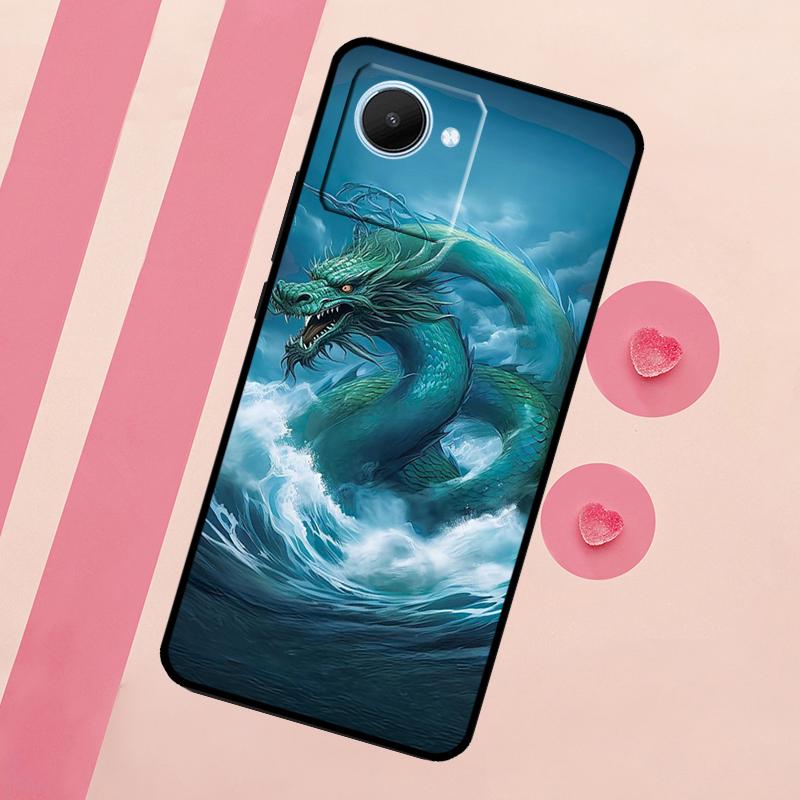 Чехол в китайском стиле с журавлем и драконом для Realme 15 10 11 12 13 14 Pro Plus C65 C67 C75 C63 C61 C55 C51 C53 C35 GT6 GT7 Pro