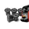 New 6PCS Reusable Nespresso Coffee Capsules Cup With Spoon Brush Black Refillable Coffee Capsule Refilling Filter Coffeeware Gif