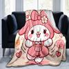 1pc Cartoon My Melody Blanket Room Decor, Soft Bedding Cover, Living Room, Travel, Camping, Car Blankets, Beach, Office Naps, Perfect Gift, All Season