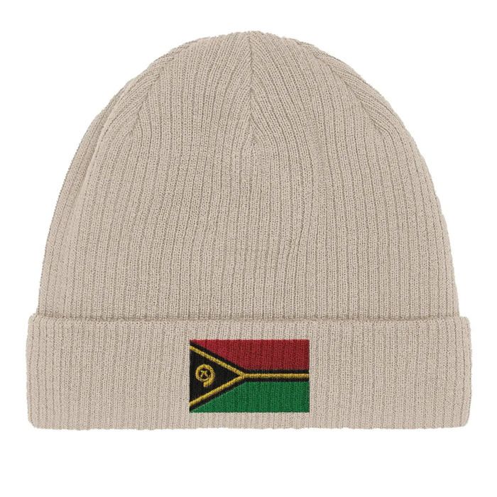Bonnet Drapeau Vanuatu En Beige