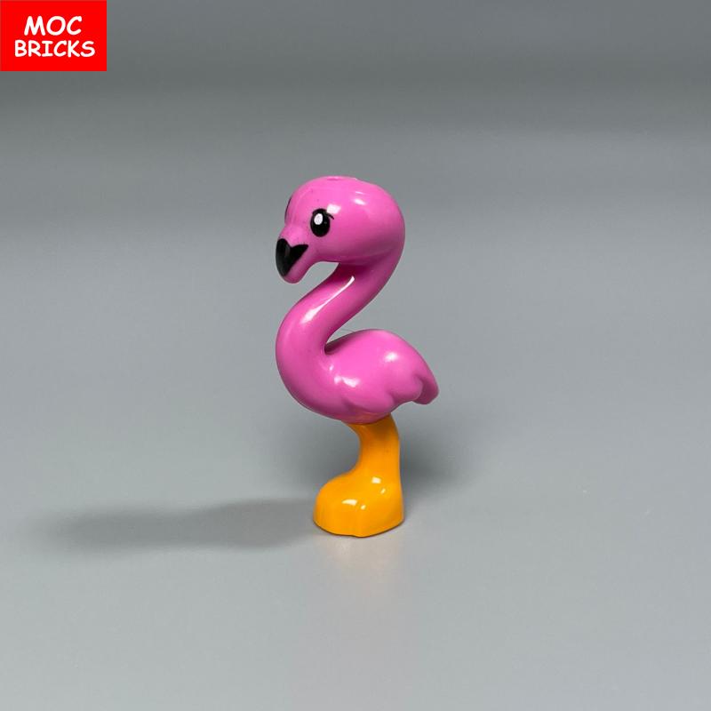 Нетоксичные Moc Кирпичи Животное Леса Джунглей Лесная Сцена Лебедь Кролик Мышь Птица Собака Сборка Строительные Блоки Детские Игрушки Пластиковая Кукла