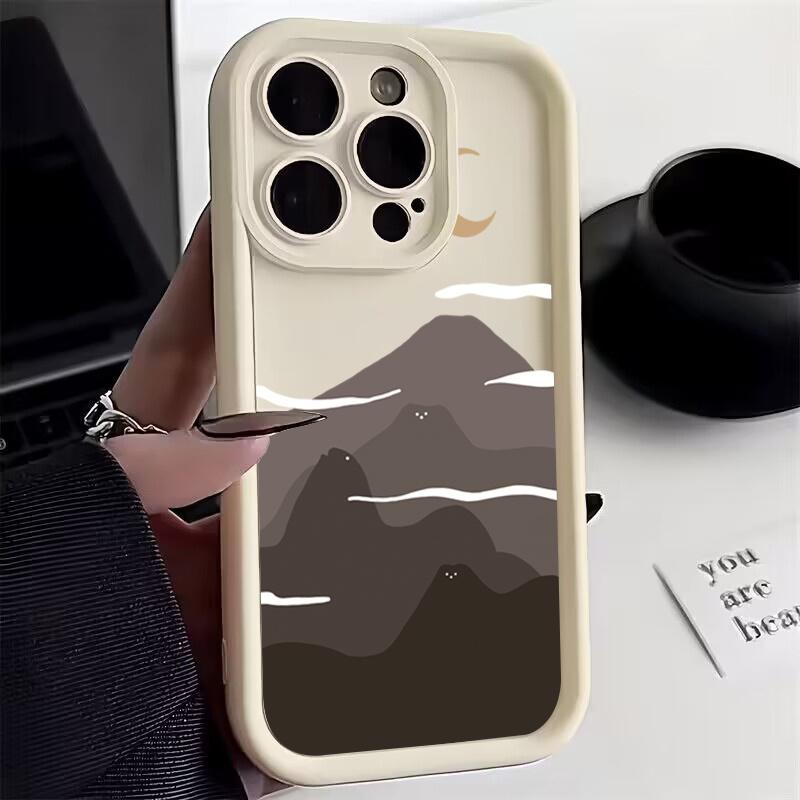 Закатный пик Персонализированный чехол для телефона iphone16pro Для iPhone 16 15 Pro Max 16E 14 13 12 11 16Plus Силиконовый мягкий чехол