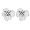 Elegant Floral Alloy Earrings Women With Pearl Accents Gold Stylish Statement Jewelry