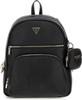 Guess Backpack Double Zipper Main Compartment Padded Laptop Space Black